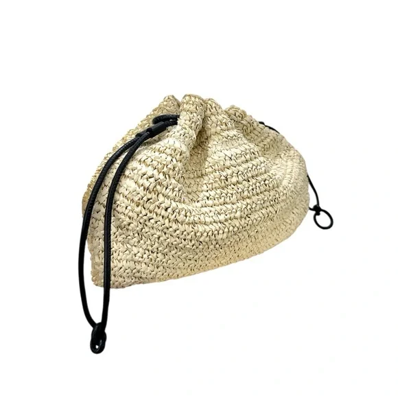 NWT COS Mini Woven Raffia Cavatelli Clutch Shoulder Bag - Picture 4 of 10